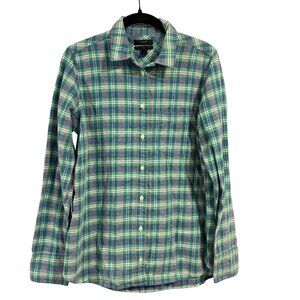 J.Crew Boy Shirt‎ in Green and Blue Plaid Size 6